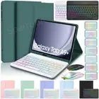 For Samsung Galaxy Tab A9+ A8 A7 S9 FE S8 S7 Backlit Keyboard Mouse Case Cover