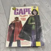 Vintage Ben Cooper Adult Vampire Cape Black New Old Stock Taiwan