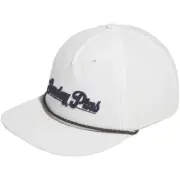 New Adidas Golf Men's Leather cord corduroy Adjustable Strap White Hat -IM9235