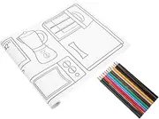 WESIEVYA Coloring Painting Boys and Girls Drawing Pad Graffiti Roll Poster for Artistic Creativity