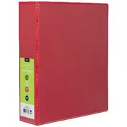 J.Burrows Recycled Insert Binder A4 4 D-Ring 50mm Red