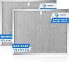 2 Pack Allure Range Hood Filter BPS1FA30 11-3/4" X 14-1/4" X 3/8" - Exact Fit Br