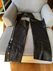 UNISEX LEATHER CHAPS - BRAND NEW WITH TAGS