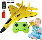 Fighter Model Toy | 2.4GHz RC Fighter Plane Toy Model Toy,Foam Aircraft Toy Pull Back Airplane Model with Light for Beginner & Boys