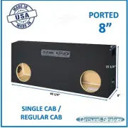 Gmc Sierra Regular Cab 8" Dual Vented Ported Sub Box Subwoofer Enclosure