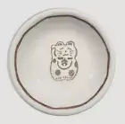 4 PCS. Japanese 3.25" Sushi Soy Sauce Dipping Dish Brown Maneki Neko Lucky Cat