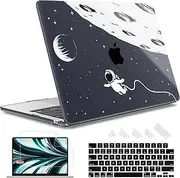 May Chen Compatible with M4 MacBook Air 15 inch Case 2025 2024 2023 A3241 A3114 M3 A2941 M2 with Liquid Retina Display & Touch ID, Plastic Hard Shell with Keyboard Cover - Astronaut Flight
