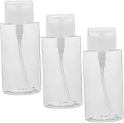 HAPINARY 3pcs Toner Bottle Clear Nail Polish Pump Bottle Dispenser Liquid Dispenser Travel Containers for Toiletries Refillable Pump Bottle Fingernail Polish Remover Transparent Plastic