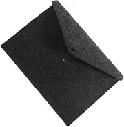 STOBOK Felt File Folders Paper Organizer Bag Document Carrier Button Letter Size Dark Grey Random