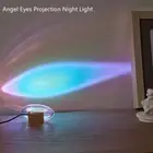 USB plug-in Angel Eyes Projection Light Crystal Glass Sunset Table Lamps Party