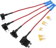 1 Set Heavy Duty Fuse Taps with Car Inline Blade Fuse Holder for Cars Trucks and Boats Protects Existing and Circuits