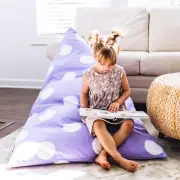 Butterfly Craze Bean Bag Chair Cover, Functional Toddler Toy Organizer, Fill Wi