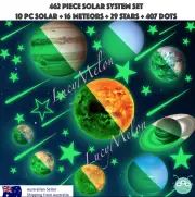 Glow In The Dark Moon Stars Dots Space Solar System Wall Sticker Kids unicorn