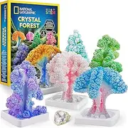 National GEOGRPAHIC Crystal Growing Kit for Kids - Grow 6 Crystal Trees in Just 6 Hours, Educational Craft Kit with Art Supplies, Geode Specimen, STEM Arts & Crafts