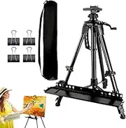 Easel Stand for Painting - Tripod Adjustable Portable Easels for Display | Paint Tray Tripod Foldable Metal Canvas Rack Display for Floor Drawing Artists Teen Adults