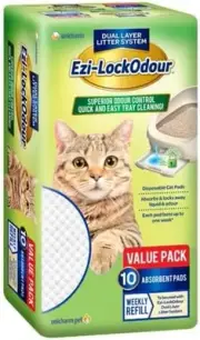EZI-LOCKODOUR Absorbant Cat Pads Value Pack 10Pcs