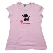 Vintage Paul Frank Womens Tshirt, Mika the Cat, Pink, Small