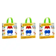 3x Silli Chews Baby/Infant 3m+ Silicone Teether Chew Sensory Toy Red Popsicle