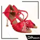 D.Passion x 美佳莉舞鞋 11035(訂製款) 紅緞 2.5吋 拉丁鞋