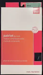BNIB PATRIOT BY MEDI MEDICAL COMPRESSION SOCKS NAVY CALF LENGTH(20-30 mmHg) SZ L