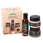 mCaffeine Body Care Gift Set With Berries Body Wash Body Scrub & Bodybutter 130g