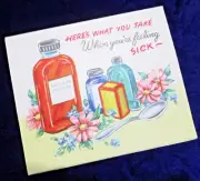 Vtg Fun’s A Poppin’, Pop-Up GREETING CARD, GET WELL , 1950s, 5x6