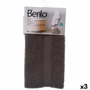 Bath Towel 90 x 150 Cm Grey 3 Units