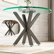 HEONITURE 28" Metal Table Legs,Industrial Table Base with Suction Cups,Metal Modern Coffee Table,for DIY Coffee Table, Dining Table, Desk Fits Glass, Marble, and Wood Tops