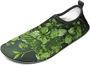 [BTCOWZRV] Water Shoes for Women Men Leaves Water Sports Shoes Slip-on Breathable Lightweight Athletic Aqua Sock