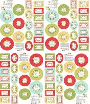 Moda Fabrics #20499 11 QUILT LABELS & MASON JAR COVERS PANELS 18"X44"