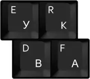 HQRP Russian/Ukrainian White Keyboard Stickers for PC Notebook Netbook