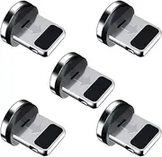 Ankndo Magnetic Connector Tip Heads (5-Pack) Magnetic Adapter 360° Rotating Strong Magnetic Phone Cable Adapter for lProduct Device