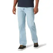 Wrangler Men's Relaxed Fit Flex Comfort Light Blue Demin Jeans Pants: 1097FXVVB