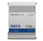 TELTONIKA TSW210 - the industrial grade switch from Teltonika Networks with eight Gigabit Ethernet and two SFP ports.