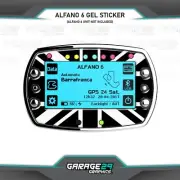 Union Jack Black and White style Alfano 6 Gel Kart Lap Timer Sticker