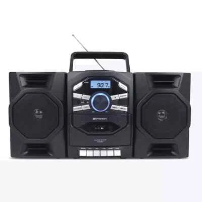 Emerson Portable CD & Cassette Stereo Boombox w Radio and Detachable Speakers