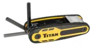 Titan 12771 8pc Folding Locking Metric Hex Key Allen Wrench Set