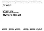 Denon AVR-S710W Receiver Owners Manual