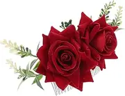 ADOCARN Artificial Flowers Hair Design Formal Events Decorative Pattern Slide Clamp Woman Metal Headpieces Barrettes Women Bride Wedding Everyday Floral Combs Party Clip Side with
