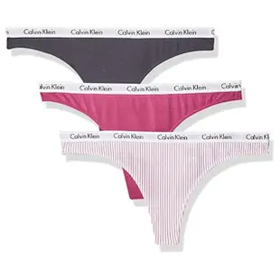 【Calvin Klein 凱文克萊】女時尚款多色丁字褲混搭3件組-網(預購)