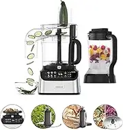 Kenwood MultiPro OneTouch Food Processor & Blender FDM73480SS, Multi Function Kitchen Robot with 8 Accessories Included, Variable Speed, Integrated Scale, Dishwasher Safe, 1000W, Silver