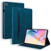 [CXTcase] Case for Galaxy Tab S6 Lite,Skin Feel PU Leather Wallet Protective Cover with Card Slots and Stand Function for Samsung Galaxy Tab S6 Lite 10.4" 2022/2020 SM-P610/P613/P615/P619 - Navy Blue