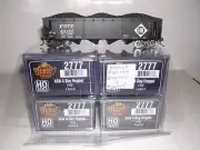B.L.I. #2777 Erie ARA 70 Ton 4-Bay "Black" Hopper Cars w/4 Diff.#s H.O. 1/87