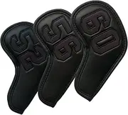 1Pc Magnetic Golf Iron Wedge Head Cover Or Set Golf 52 56 60 Wedge Covers - Synthetic Leather Golf Club Covers Wedge with Large Number (3pcs (52 56 60))