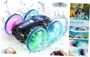 Amphibious RC Car with Gesture Control & LED Lights - Waterproof All-Terrain