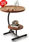 Coffee Table Double-Layer Round Side Table Waterproof Modern Sofa Table Living R