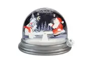 8.5cm Santa & Snowman On Seesaw Snow Globe