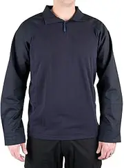 [LA Police Gear] Men's 1/4 Zip Long Sleeve Core Combat Shirt, Tactical Military Combat Uniform Shirt with Sleeve Pockets