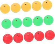 Toyvian 15Pcs Fishing Float Balls Durable Buoys Bright Colors for Float Drift Fishing Versatile Fishing Accessories for Various Fishing Techniques