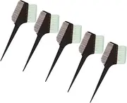 Gatuida 5Pcs Hair Coloring Kit Durable Hair Dye Comb Mixing Bowl Brush Tool for Barbers Coffee